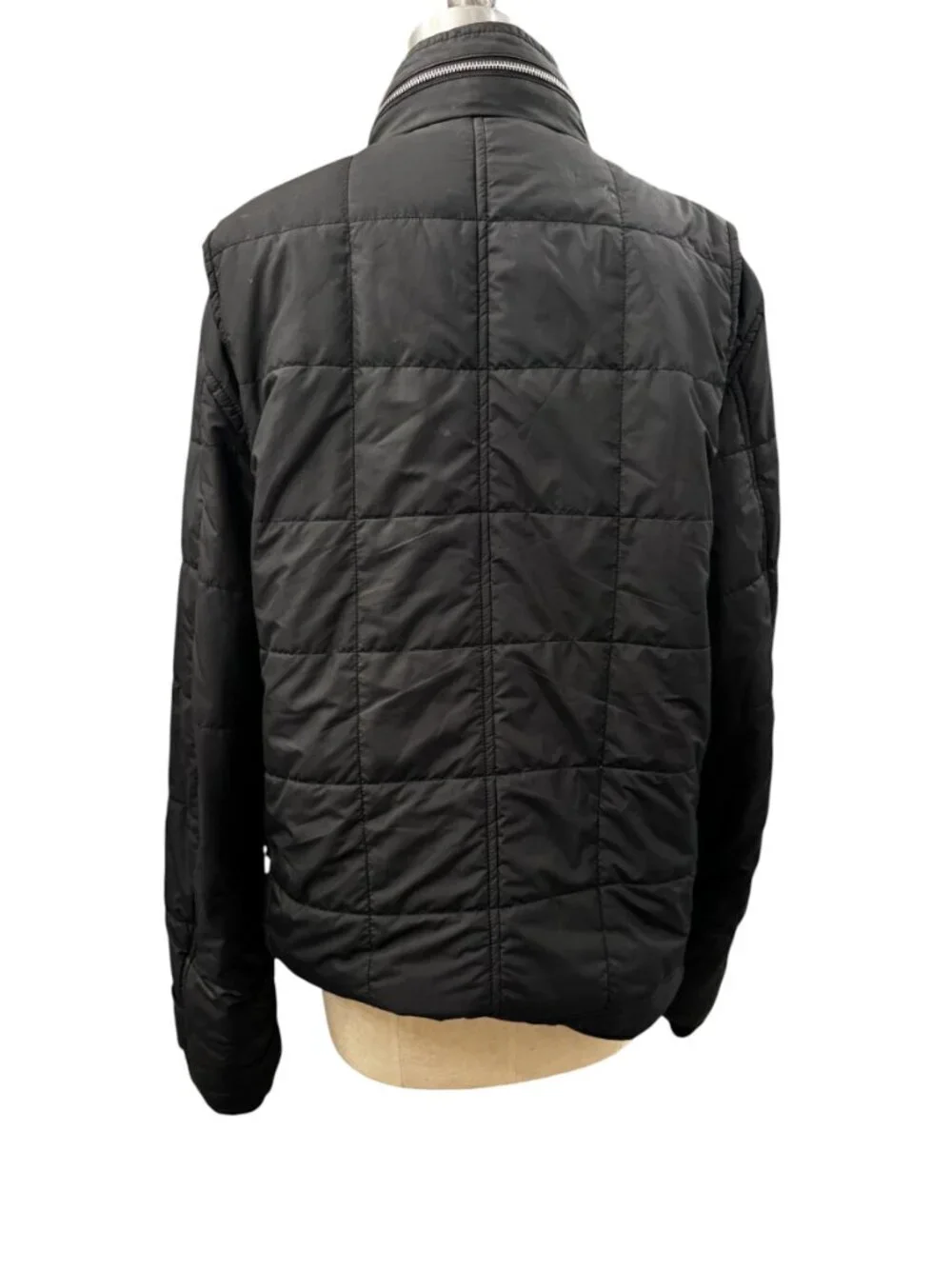 Banana Republic Black Puffer Jacket Men’s Large Tall Quilted Zip Coat
